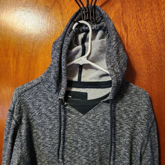 Men's Medium Gap Black/White Lightweight Pullover Hoodie - Picture 1 of 11